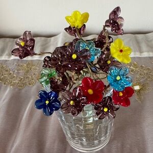 Colorful Glass Flower Arrangement
